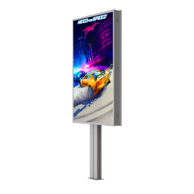 Dễ cài đặt chống nước IP65 p6 8000nits bảng quảng cáo thép LED hiển thị ngoài trời bảng quảng cáo LED giá