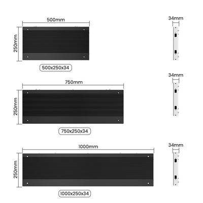 Màn hình LED tủ nhôm 500x250/750x250/1000x250mm - P1.56 P1.95 P2.5 P2.6 P2.9 P3.91 - Hoàn hảo cho quảng cáo trong nhà và triển lãm