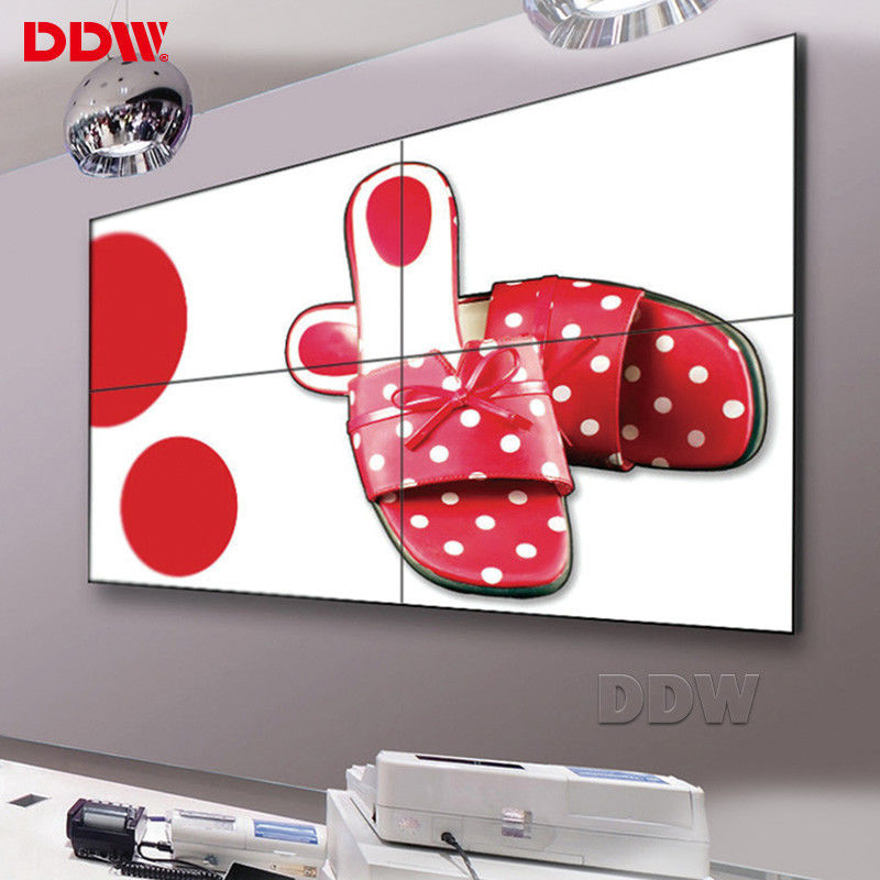 Tường hẹp hẹp Bezel Tường video thương mại 8 bit 16M Màu hỗ trợ Cổng tín hiệu đa dạng